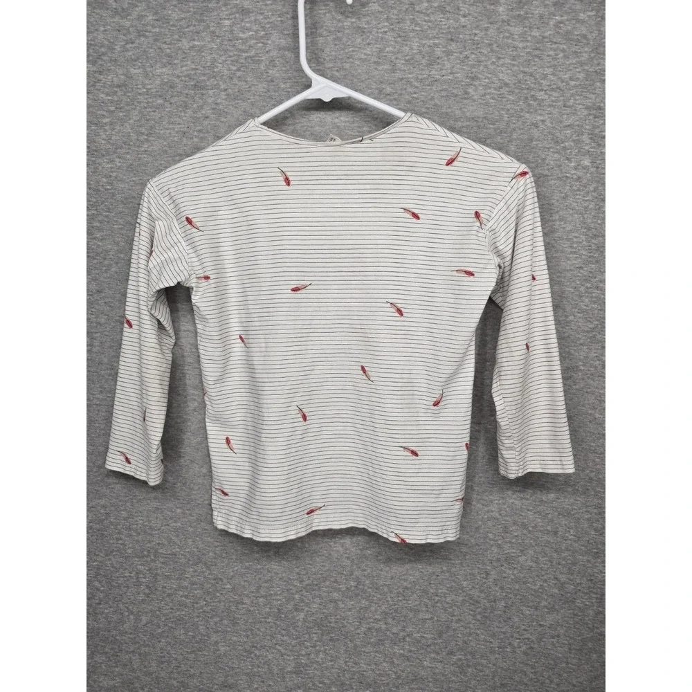 Zara Girls Hummingbird Sparkles Shirt Size 8 Long Sleeve Minor Flaws